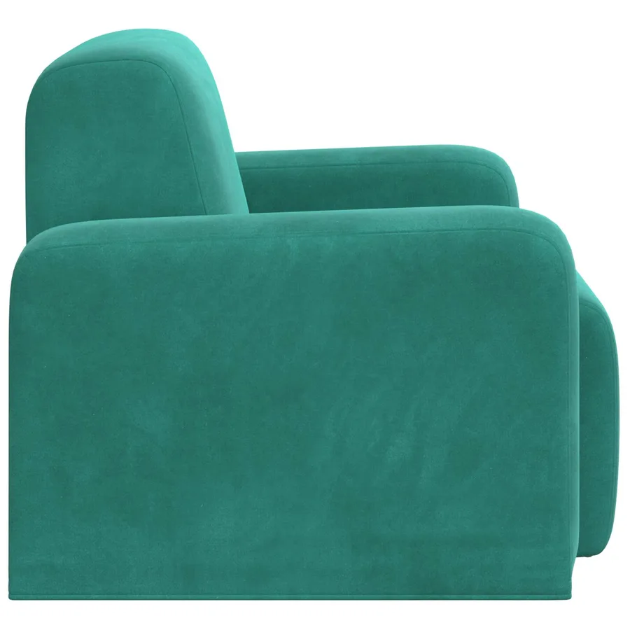 Fauteuil Turquoise Velours - 4
