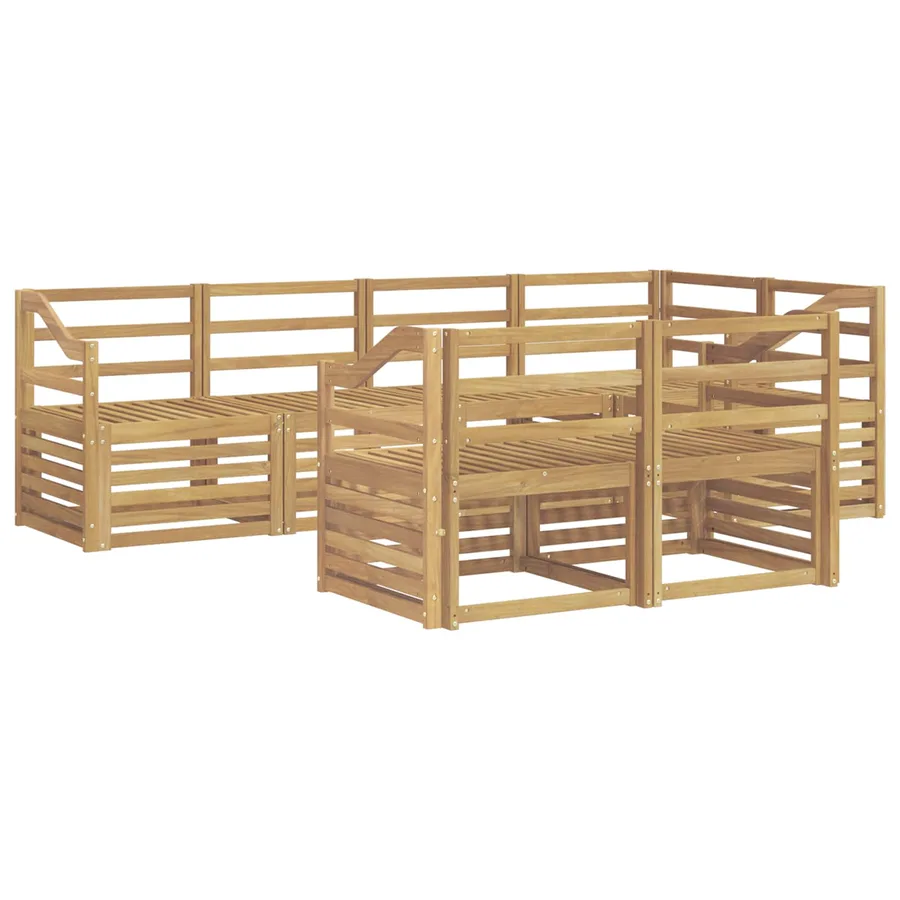 Ensemble de canapés d'extérieur 7 pcs Blanc 245 x 126,5 x 73 cm - 2