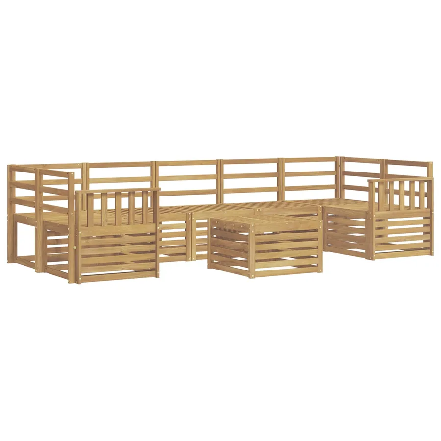 Ensemble de canapés d'extérieur 8 pcs Blanc - 2
