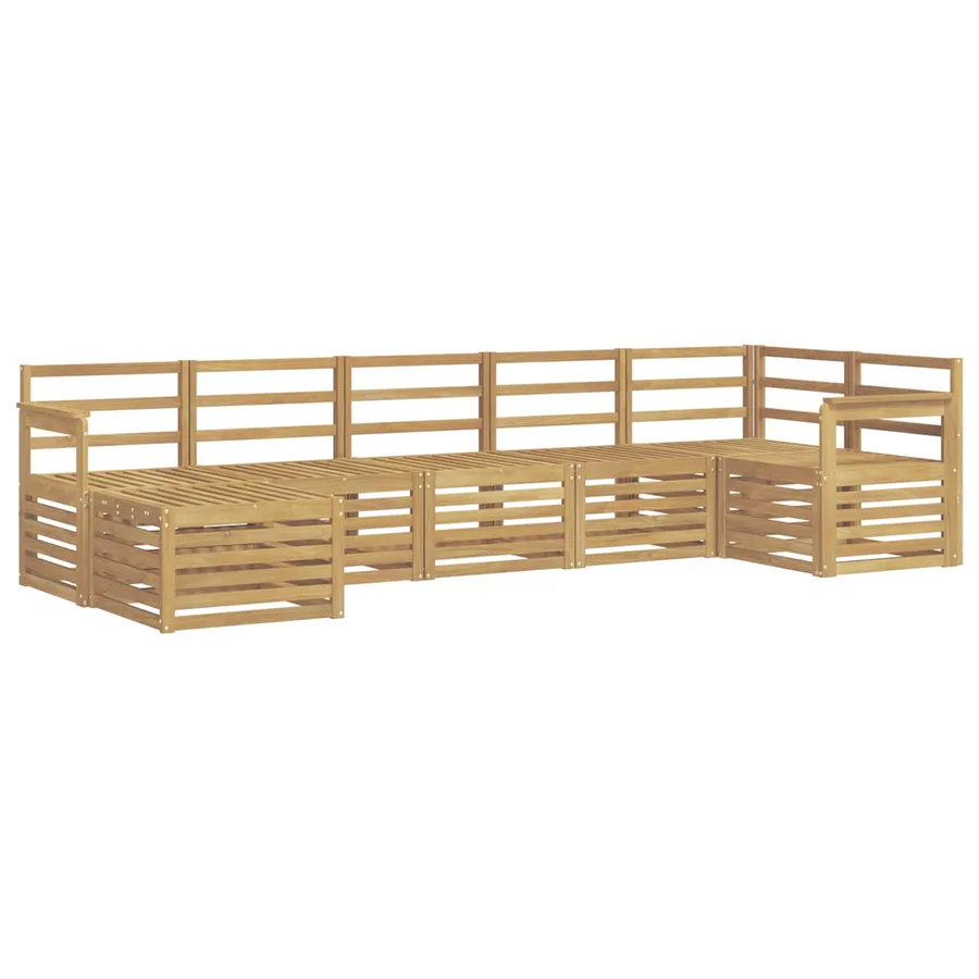 Ensemble de canapés d'extérieur 7 pcs Blanc - 2