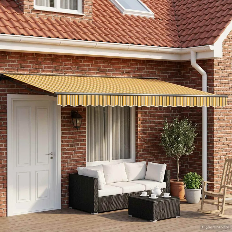Auvent rétractable électrique 4,5 × 3,5 m