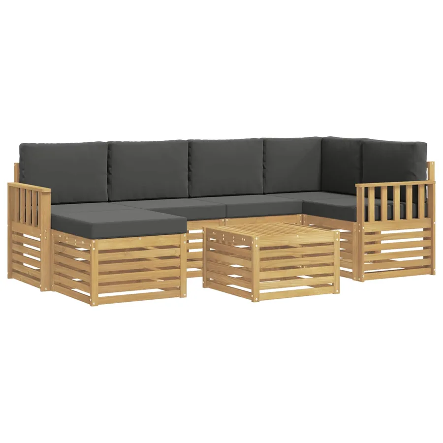 Ensemble de canapés d'extérieur 7 pcs Blanc et anthracite - 2