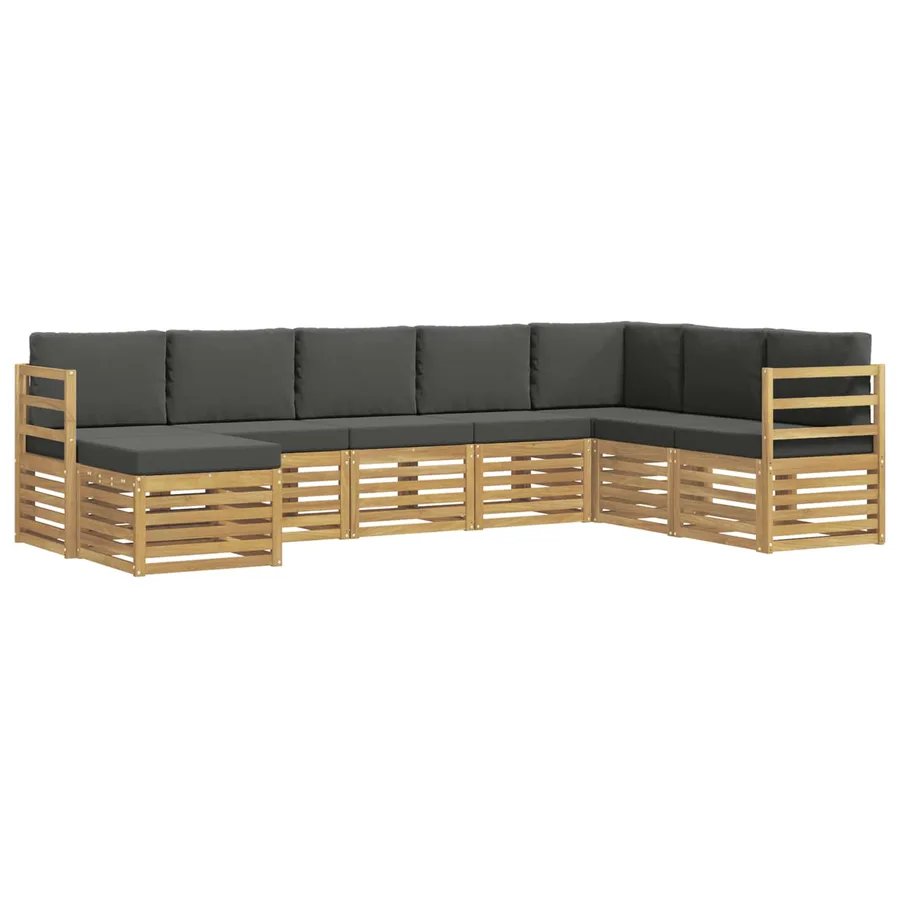 Ensemble de canapés d'extérieur 8 pcs Blanc et anthracite - 2