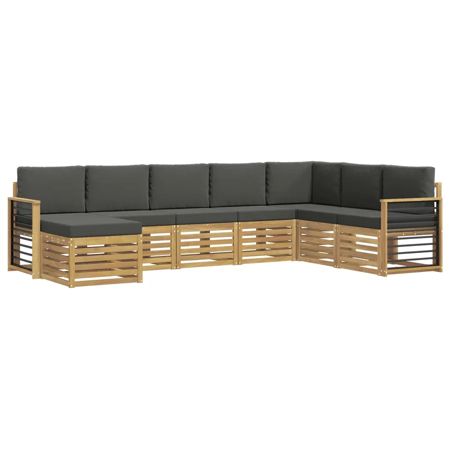 Ensemble de canapés d'extérieur 8 pcs Blanc et anthracite - 2