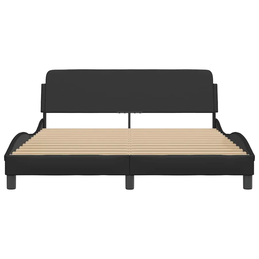 Cadre de lit Dover noir 152x203 cm similicuir - 4