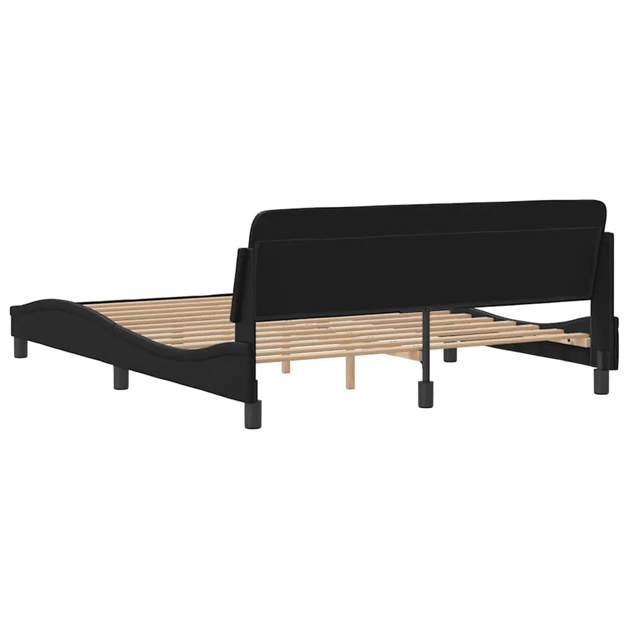 Cadre de lit Dover noir 152x203 cm similicuir - 6