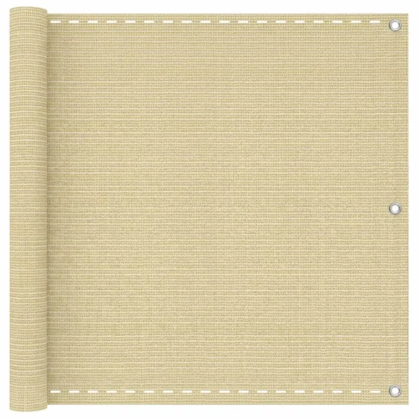 Écran de balcon Beige 120 x 1000 cm HDPE et Aluminium