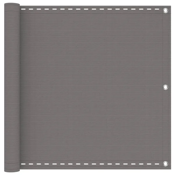 Écran de balcon Gris clair 120 x 300 cm HDPE et Aluminium