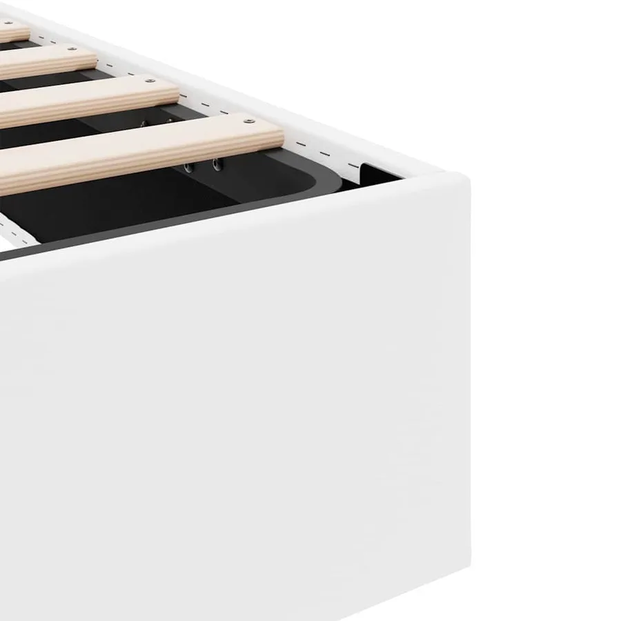Lit de Rangement Blanc pur 183 x 213 cm Simili cuir - 10