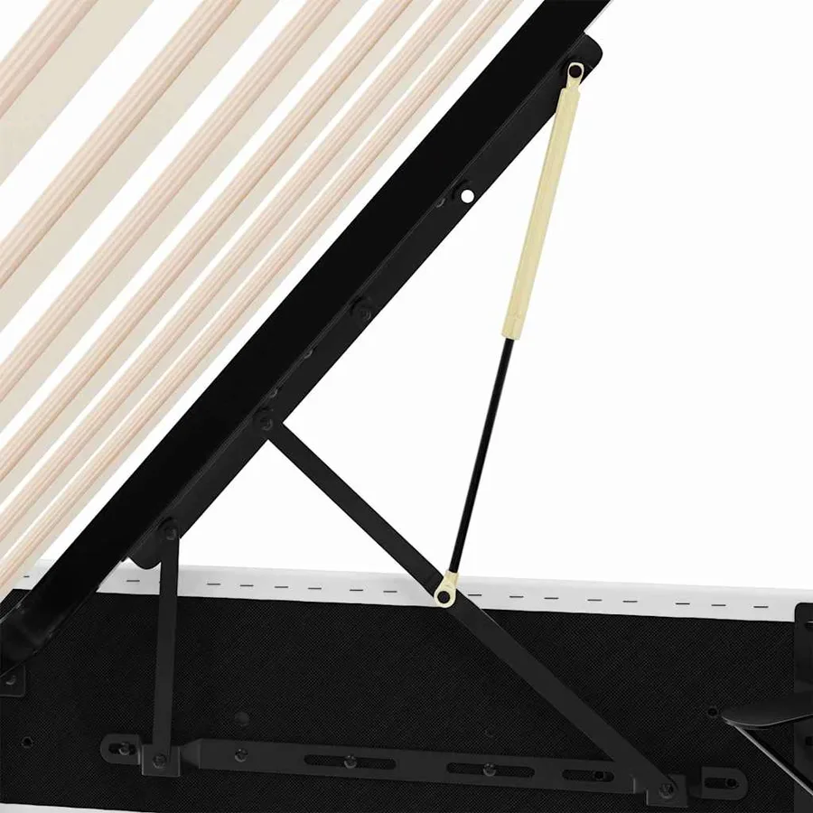 Lit de Rangement Blanc pur 183 x 213 cm Simili cuir - 11