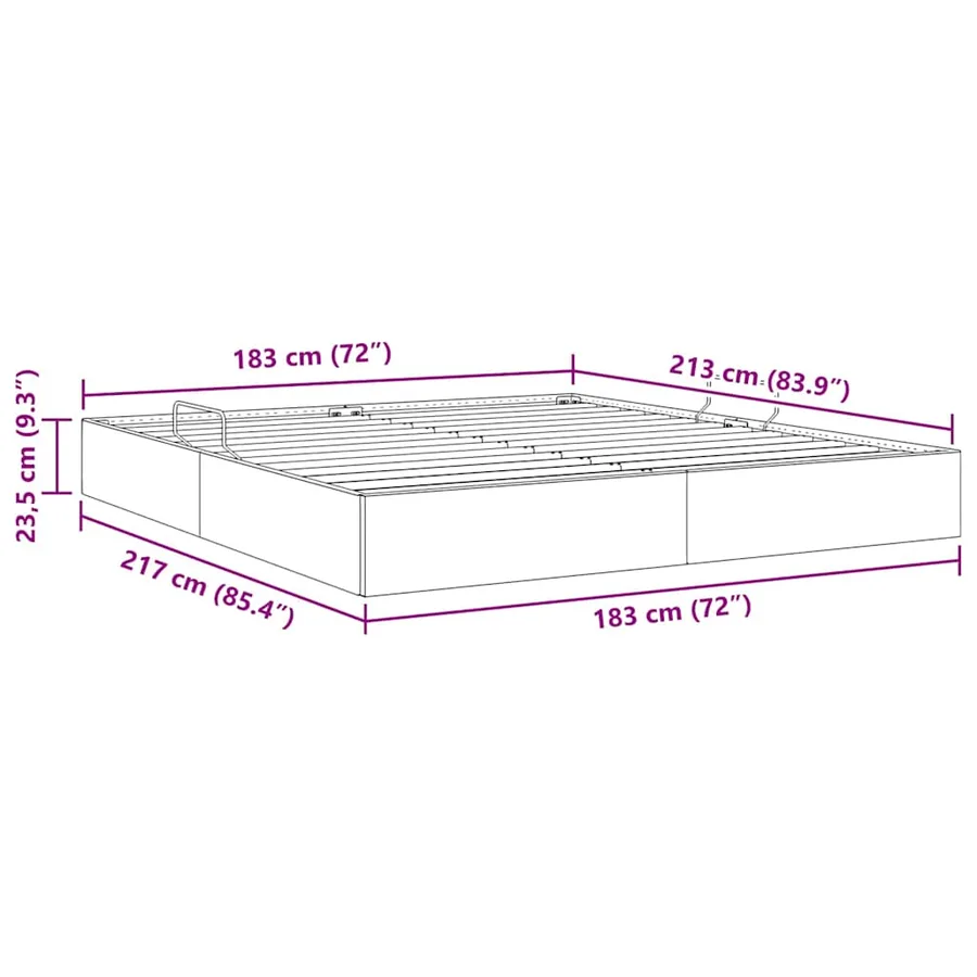 Lit de Rangement Blanc pur 183 x 213 cm Simili cuir - 13