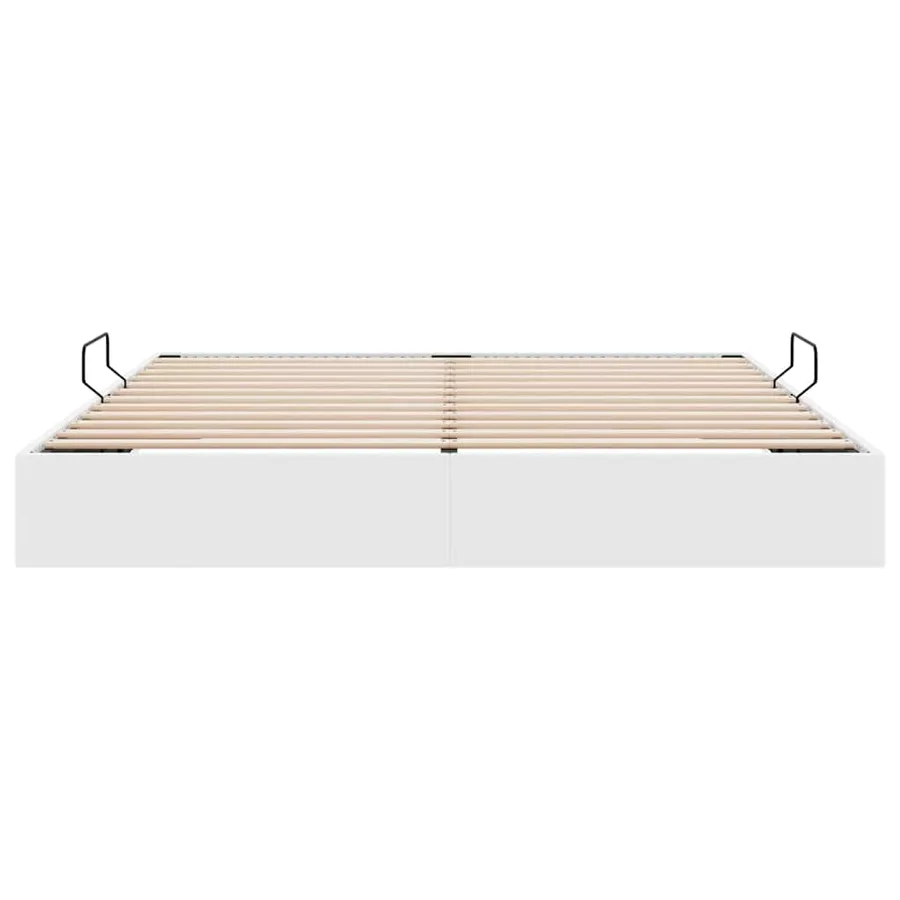 Lit de Rangement Blanc pur 183 x 213 cm Simili cuir - 7
