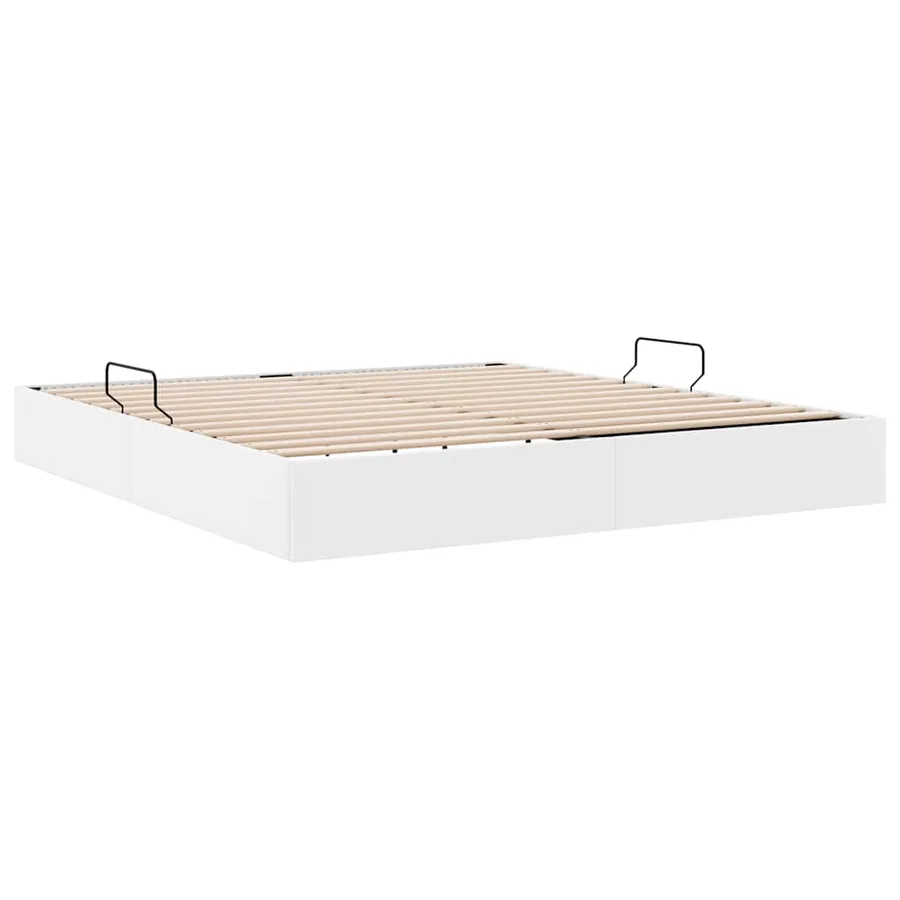 Lit de Rangement Blanc pur 183 x 213 cm Simili cuir - 9