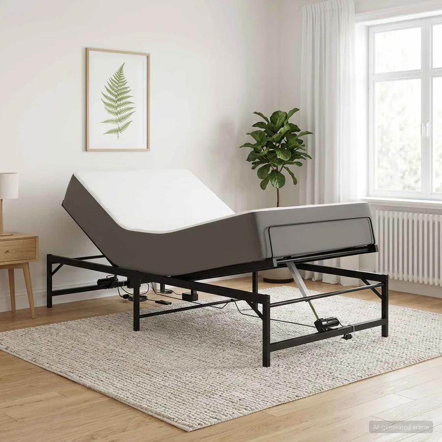 Cadre de Lit Électrique Réglable Noir 80 x 200 cm Acier