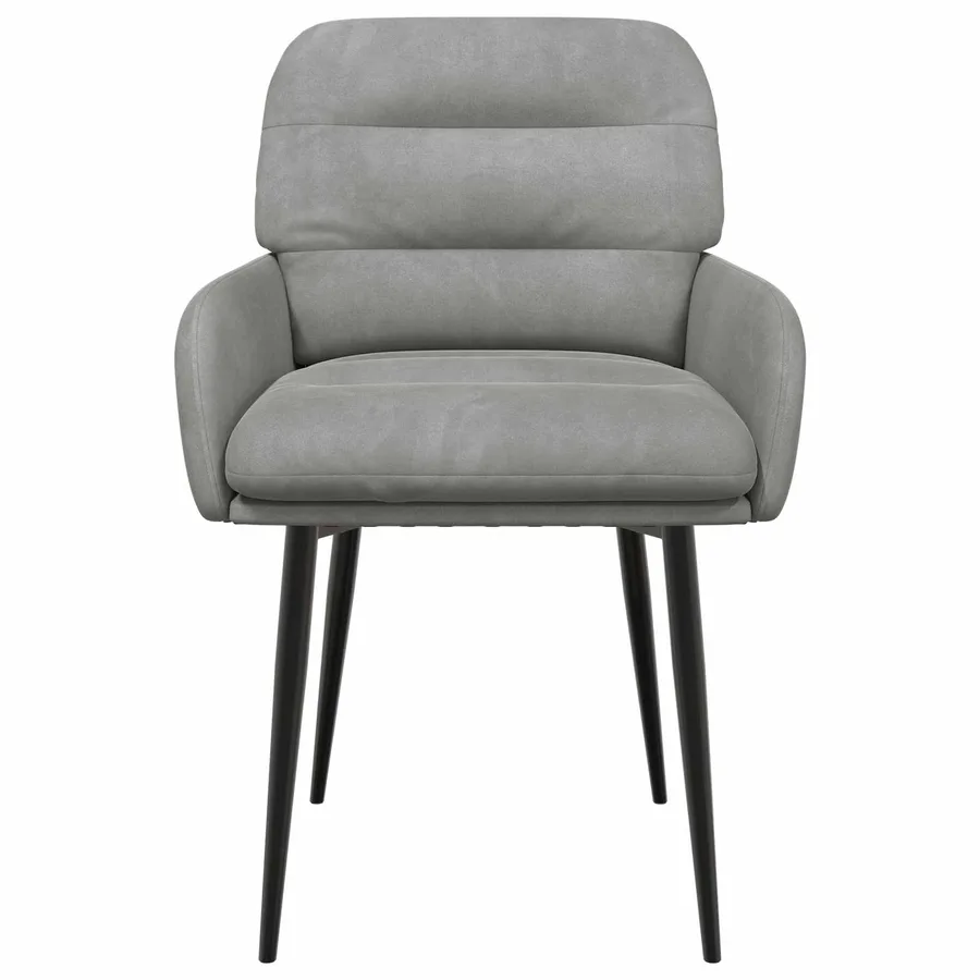 Chaises de salle à manger 6 pcs Velours Gris clair - 3