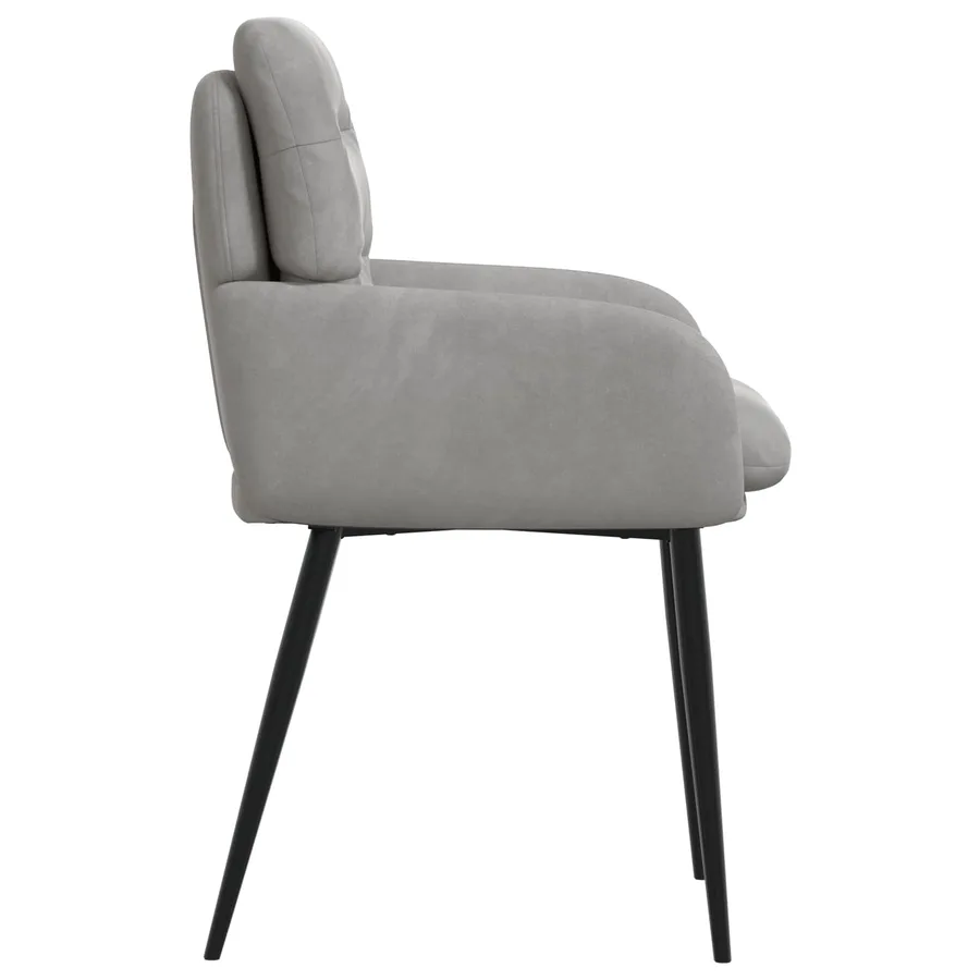 Chaises de salle à manger 6 pcs Velours Gris clair - 4
