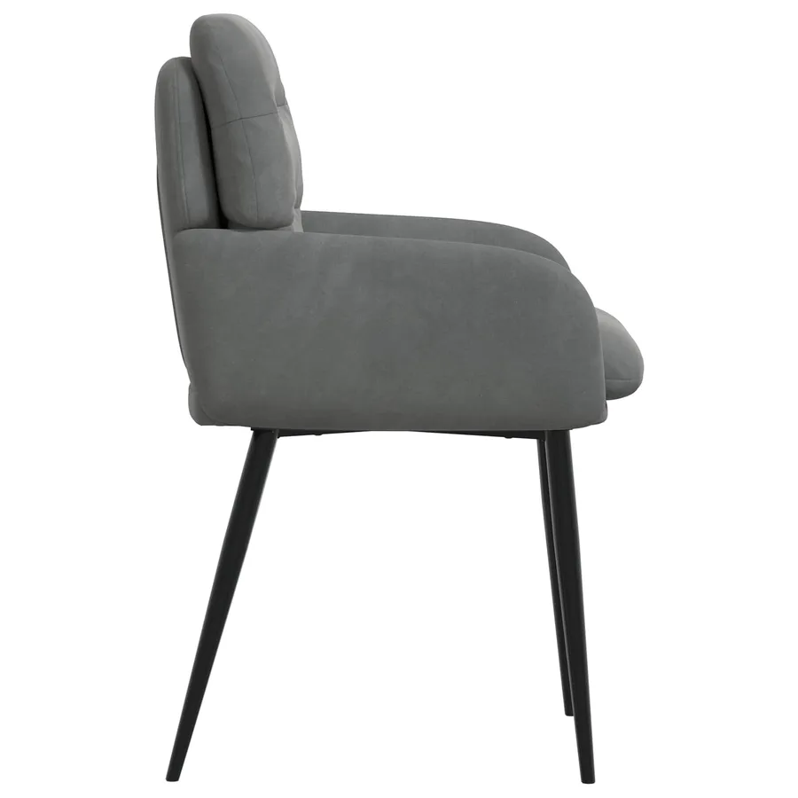Chaises de salle à manger 2 pcs Velours Gris foncé - 4