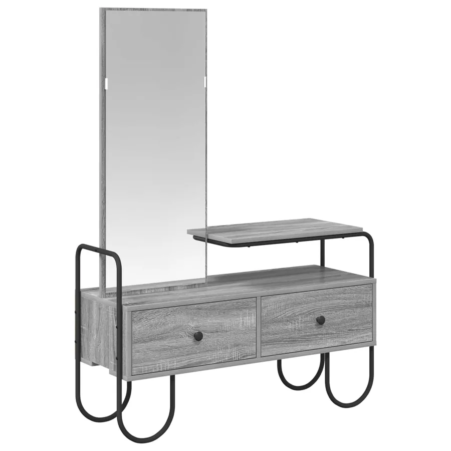 Table de Toilette avec tiroir Sonoma gris Bois d'ingénierie - 2