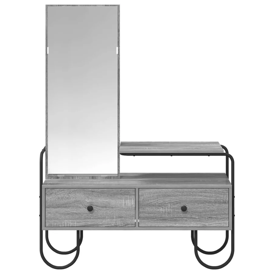 Table de Toilette avec tiroir Sonoma gris Bois d'ingénierie - 5