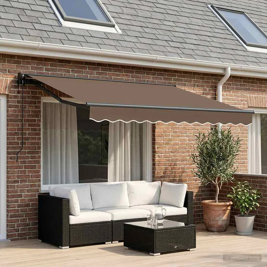 Auvent rétractable électrique Taupe 2,5 x 2 m