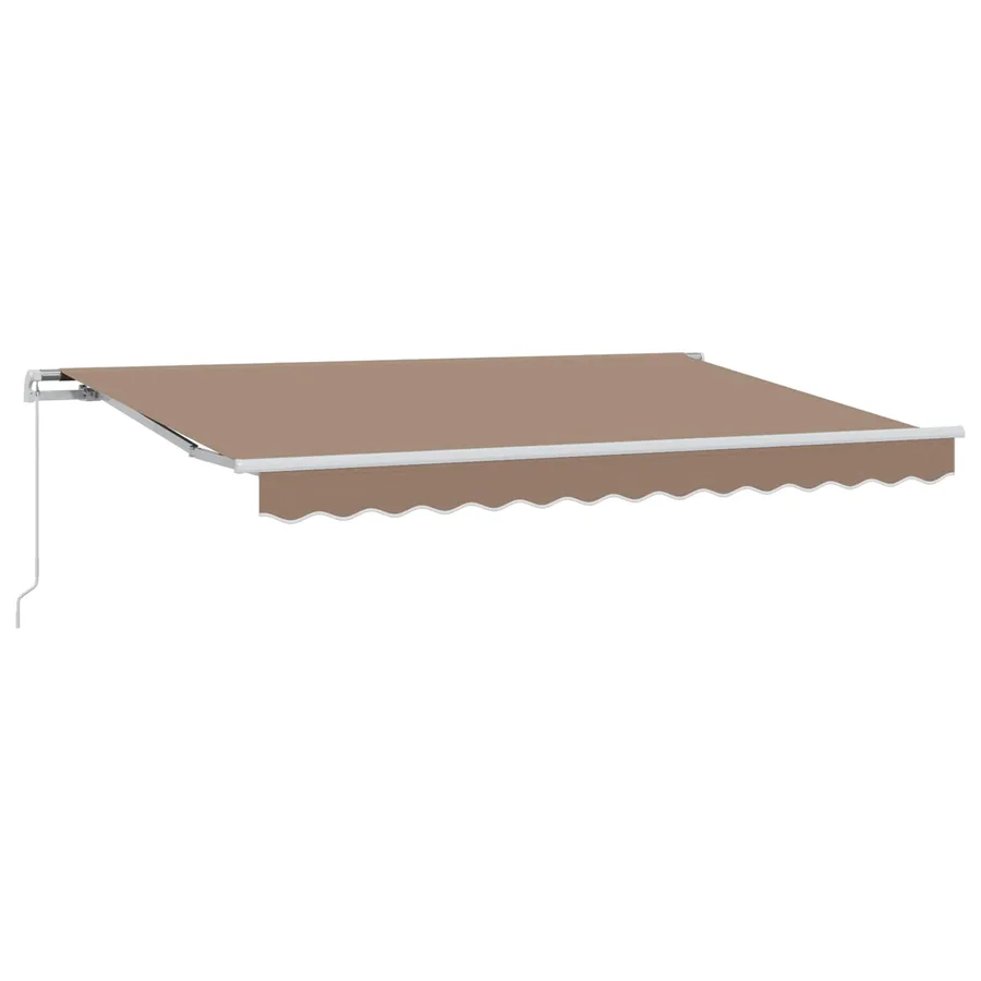 Auvent rétractable Taupe 400 × 350 cm Polyester et Aluminium - 2