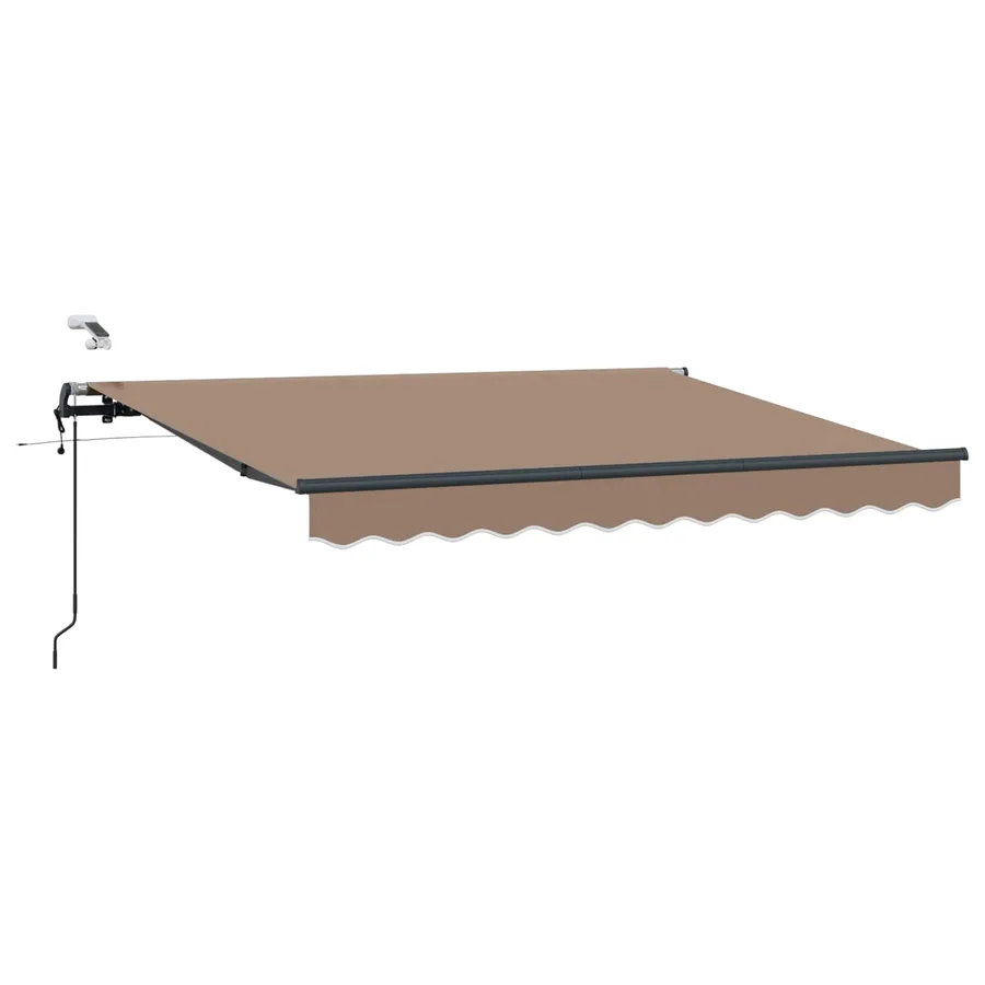 Auvent rétractable Taupe 350 x 250 cm Polyester - 2