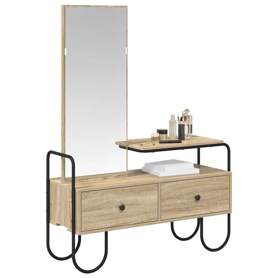 Table de Toilette avec tiroir Chêne Sonoma Bois d'ingénierie - 3