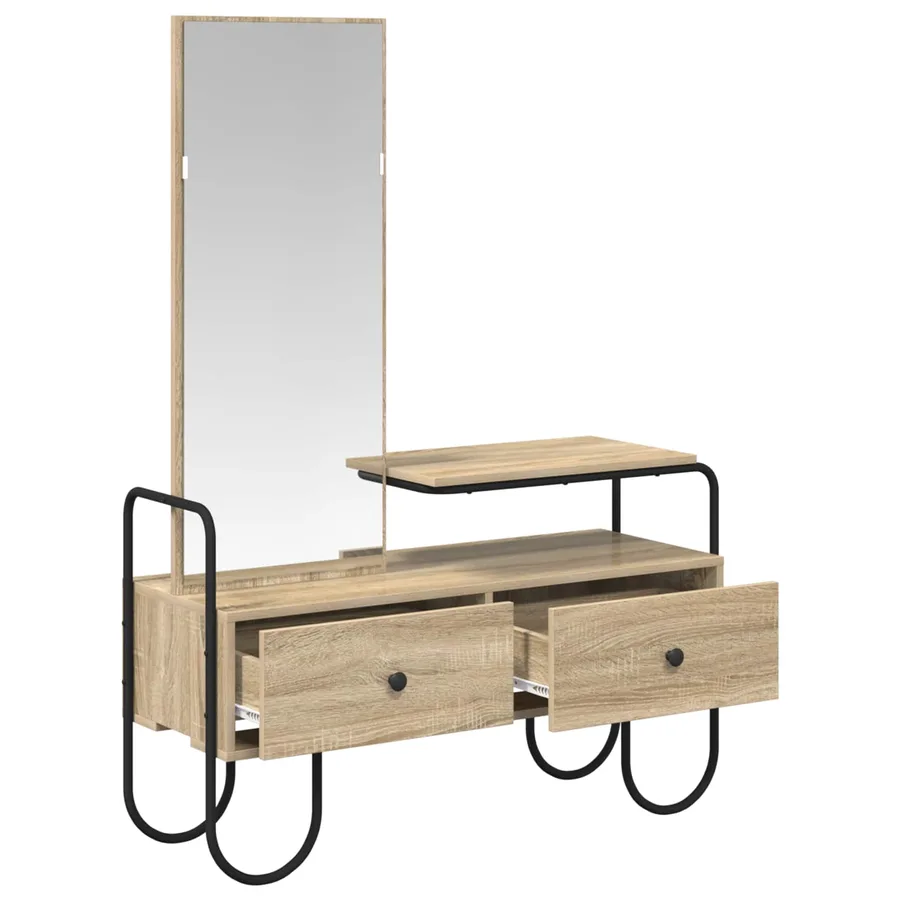 Table de Toilette avec tiroir Chêne Sonoma Bois d'ingénierie - 4