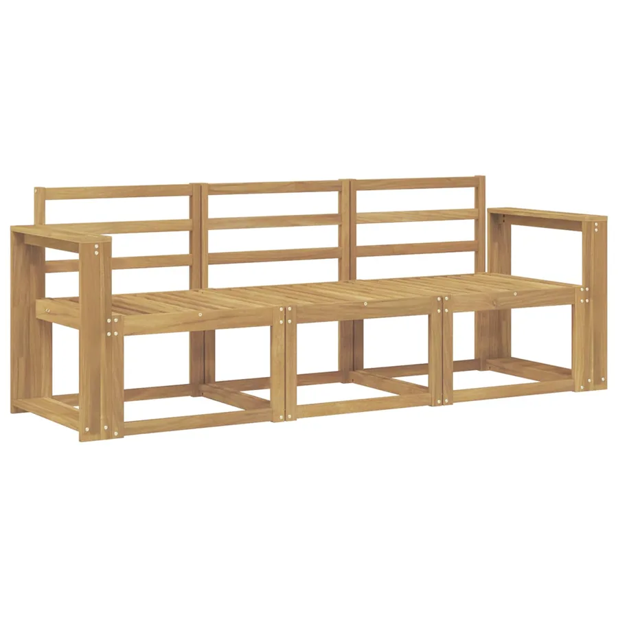 Ensemble de canapés d'extérieur 3 pcs Blanc 197,5 x 63 x 73 cm - 2