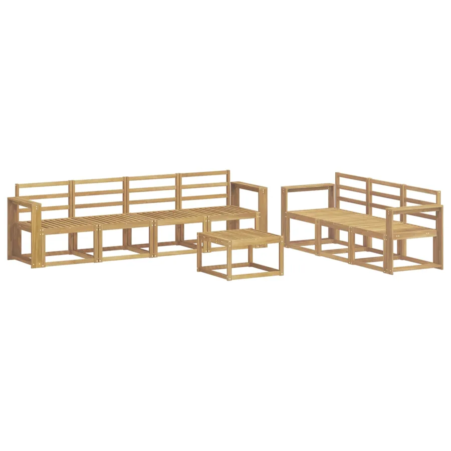 Ensemble de canapés d'extérieur 8 pcs Blanc 59 x 59 x 37 cm - 2