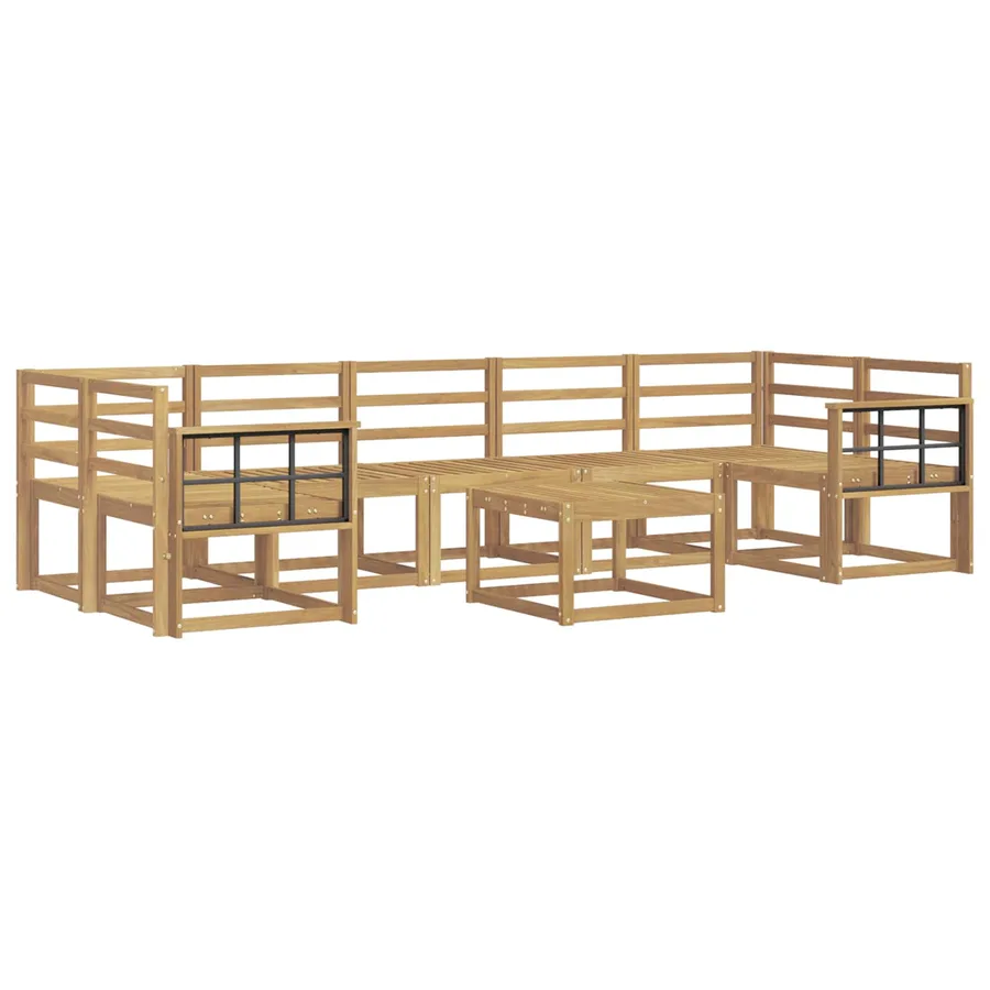 Ensemble de canapés d'extérieur 8 pcs Blanc 59 x 59 x 37 cm - 2