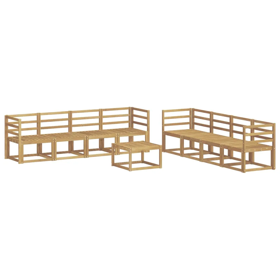Ensemble de canapés d'extérieur 9 pcs Blanc 59 x 59 x 37 cm - 2
