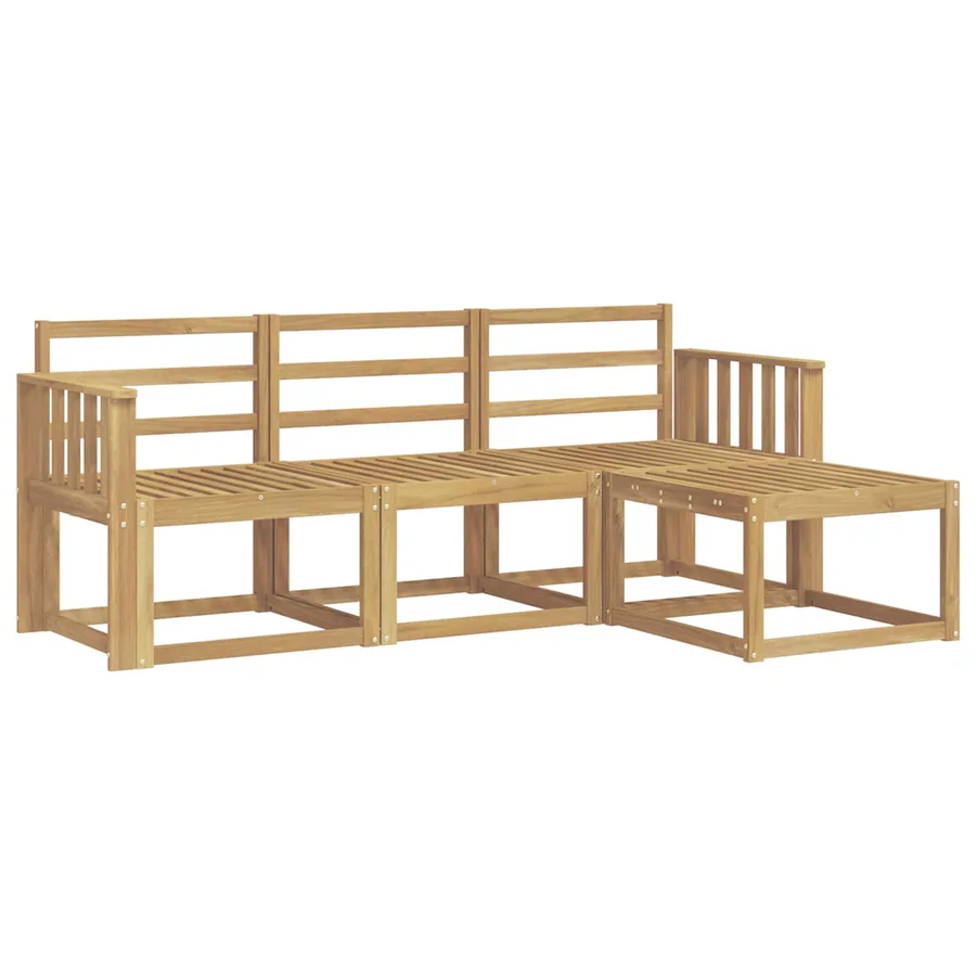 Ensemble de canapés d'extérieur 4 pcs Blanc - 2