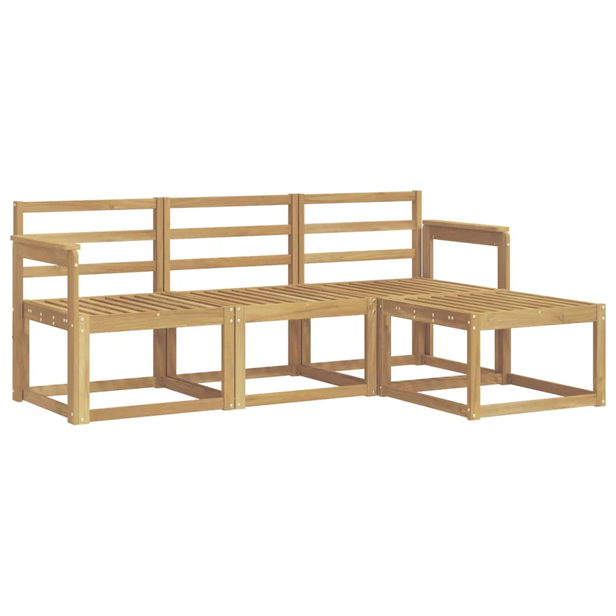 Ensemble de canapés d'extérieur 4 pcs Blanc - 2