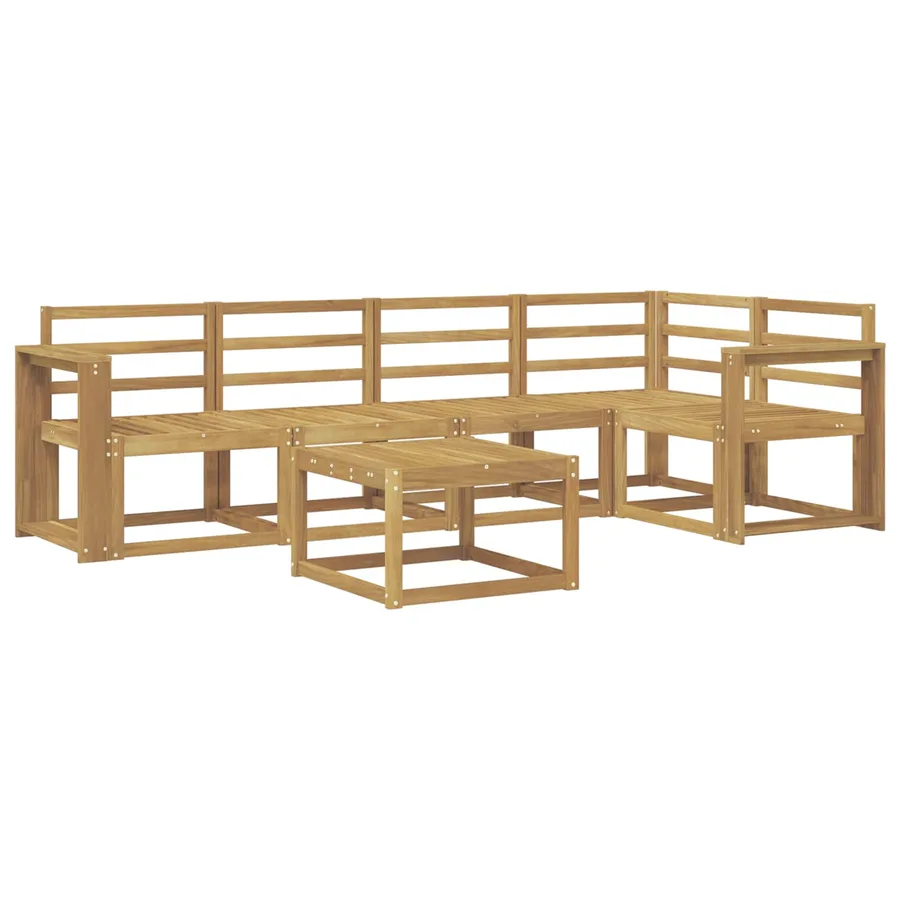Ensemble de canapés d'extérieur 6 pcs Blanc - 2