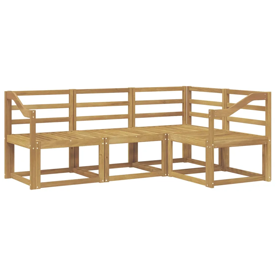 Ensemble de canapés d'extérieur 4 pcs Blanc - 2
