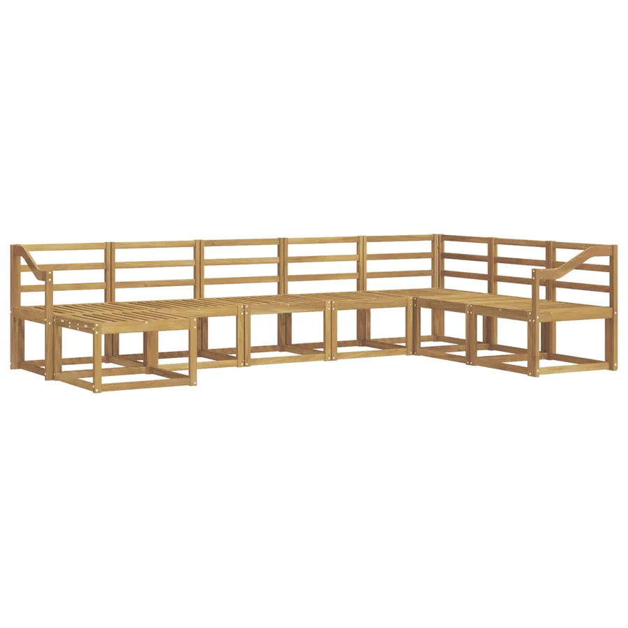 Ensemble de canapés d'extérieur 8 pcs Blanc - 2