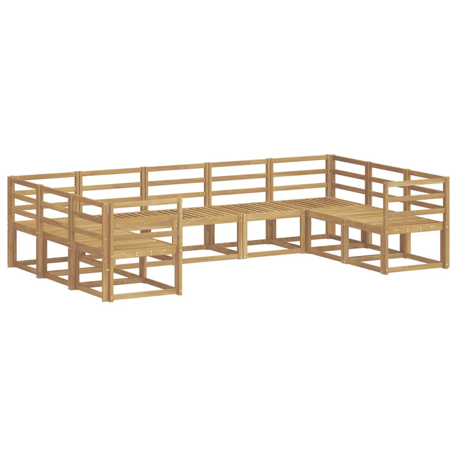 Ensemble de canapés d'extérieur 9 pcs Blanc - 2