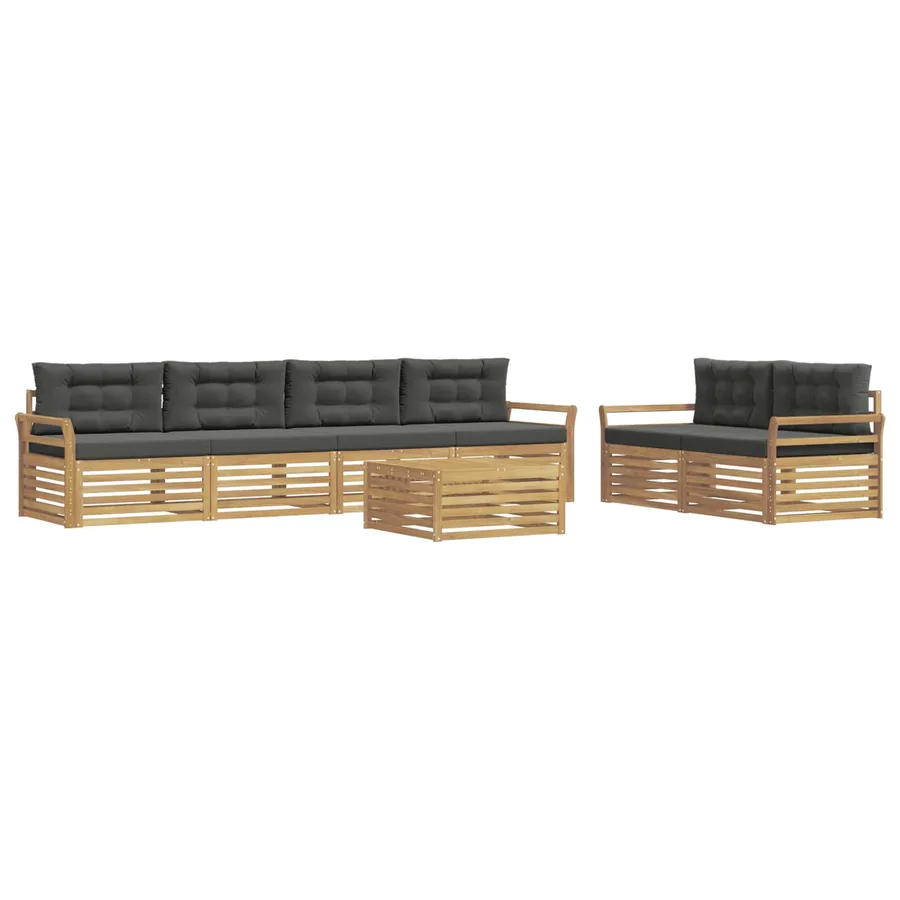 Ensemble de canapés d'extérieur 7 pc Blanc et anthracite - 2