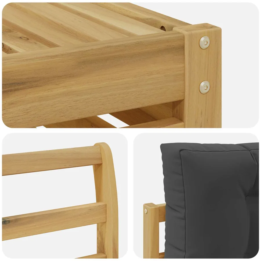 Ensemble de canapés d'extérieur 7 pc Blanc et anthracite - 5