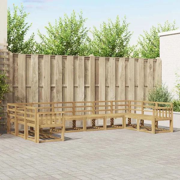 Ensemble de canapés d'extérieur 10 pcs Blanc
