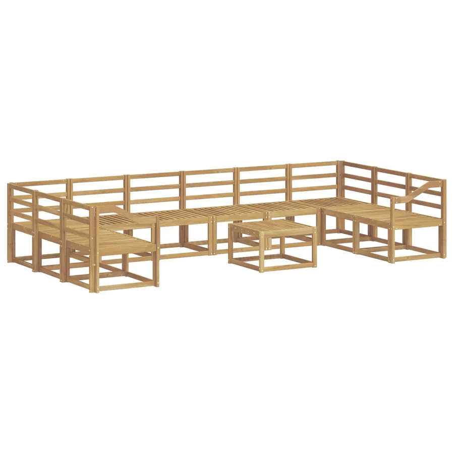 Ensemble de canapés d'extérieur 11 pcs Blanc - 2