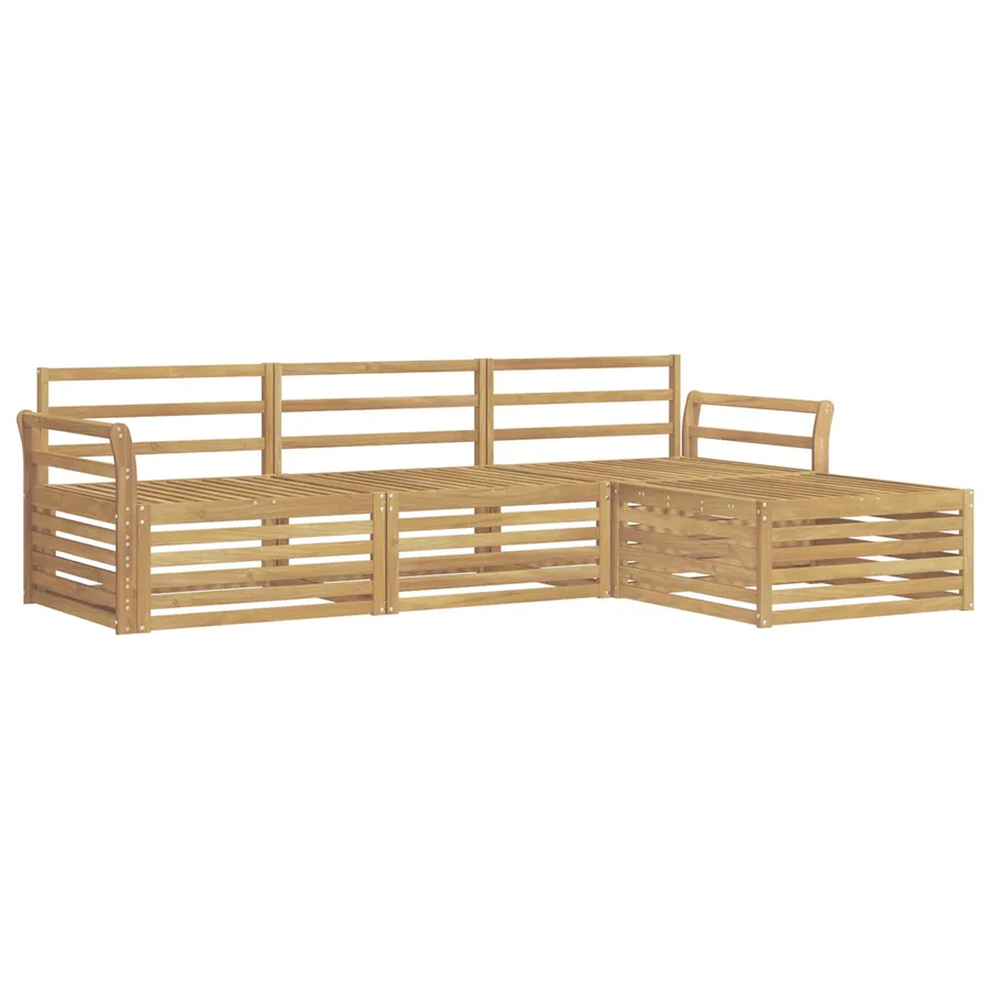 Ensemble de canapés d'extérieur 4 pc Blanc - 2