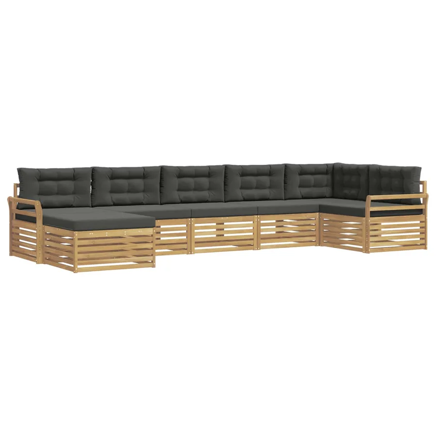 Ensemble de canapés d'extérieur 7 pc Blanc et anthracite - 2