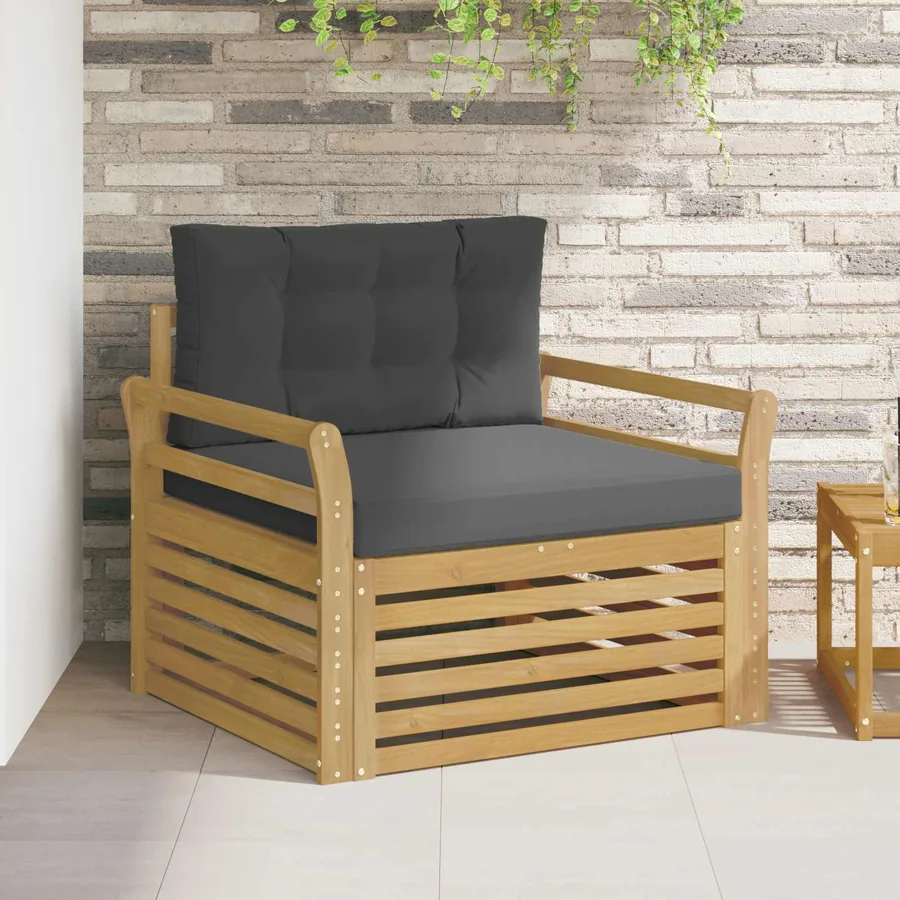 Canapé d’extérieur Polyester Blanc