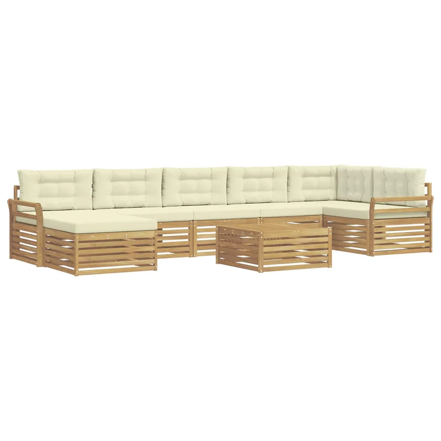 Ensemble de canapés d'extérieur 8 pc Blanc et crème - 2