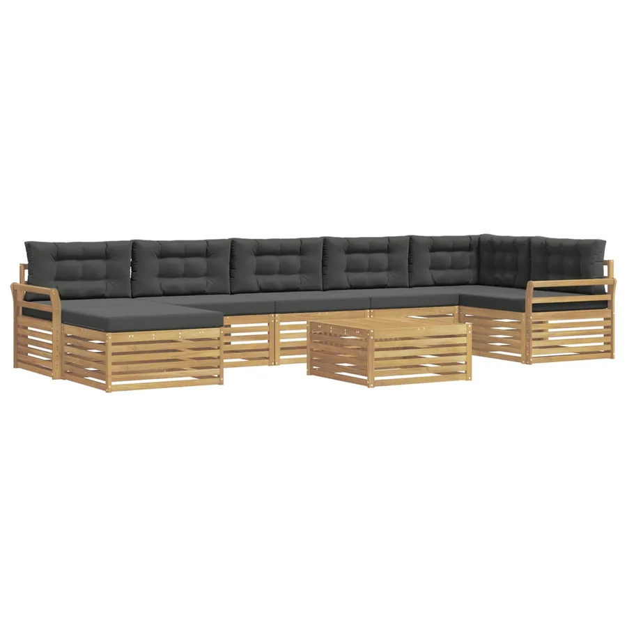 Ensemble de canapés d'extérieur 8 pc Blanc et anthracite - 2