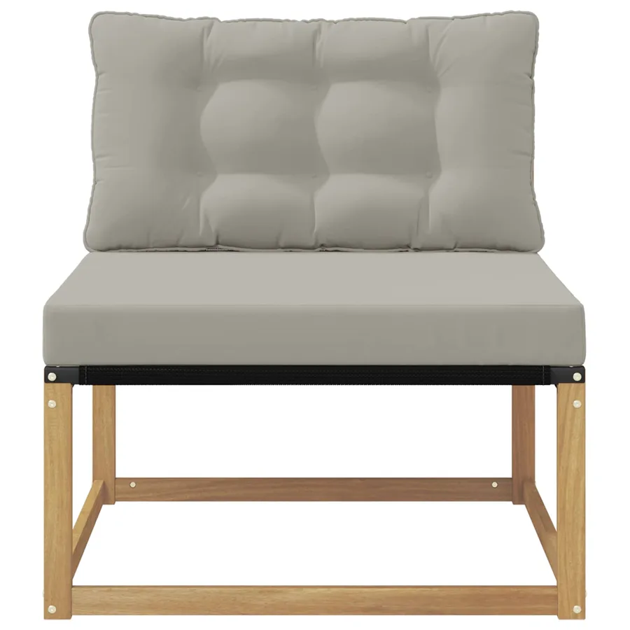 Sofa de milieu extérieur Blanc 79 x 83 x 73 cm acier - 4