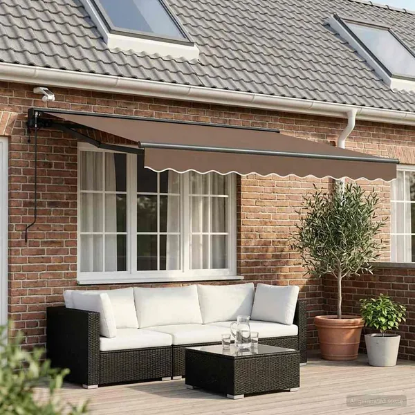 Auvent rétractable électrique Taupe 3 x 2 m