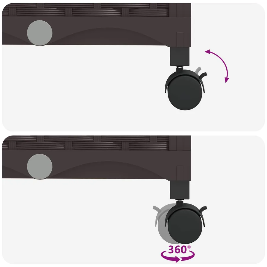 Jardinière de jardin avec couverture de serre et roues 3 pc PP - 7